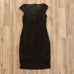 Elegant Black Bodycon Cocktail Dress